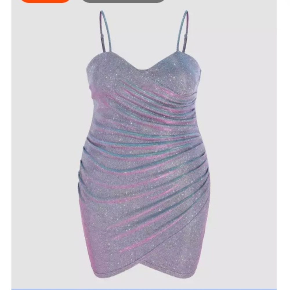 Cider NWT 2x sparkly glitter body con (holographic) (euphoria) dress!